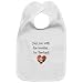 Cotton baby bib "Hey you with the boobiesI'm parched" with velcro closure