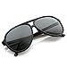 zeroUV - Polarized Protective Lens Classic Teardrop Design Plastic Aviator Sunglasses