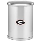 NCAA Georgia Bulldogs Brushed Chrome Mylar Wastebasket