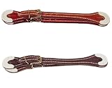 Tory Leather Rawhide Overlay Western Spur Straps