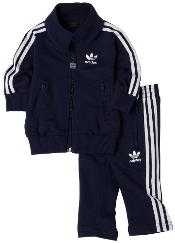 Adidas baby-boys Firebird Tracksuit, Dark Indigo/White, 18