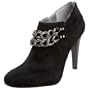 Calvin Klein Women's Sabella Shoe Bootie With Chain Detail,Black Suede,8.5 M US