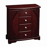 "Simone" Mele & Co. Mahogany Finish Jewelry Box