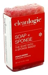 Cleanlogic Soap + Sponge Peach Berry 4.2 oz.