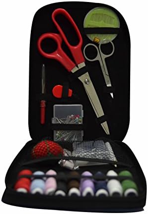 Sewing Kit & Embroidery Kit + Brother 4g USB Stick+ GergoryDes Embroidey Mahcince Design collections & GergoryDes Basic Beginner Embroidery Video Tutorial for Brother Embroidey Machine,Compact Zippered Hiqh Quality Filled with Sewing Notions Supplies Perfect for Beginners, Travel, Home, Travel & Emergency sewing Accessories and Embroidery Kit Perfect Gift(Large)