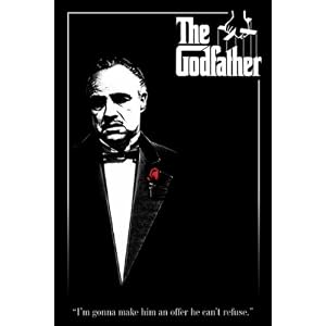 Godfather Movie (Offer He Can't Refuse, B&W) Framed Poster Print - 11