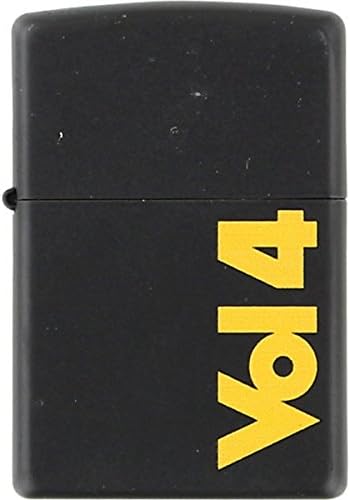 Volume 4 Logo Matte Black / Yellow Zippo Lighter