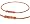 Phiten Titanium Necklace Star, Orange, 22-Inches