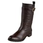 Lauren Ralph Lauren Women's Sella Casual Mid Shaft Boot,Dark Brown,9.5 B US