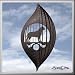 BULL MASTIFF Circle Swirly Metal Wind Spinner