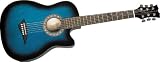 Dean Playmate Small Acoustic Guitar, Blueburst with Gig Bag, 37-inch Cutaway