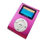 Pink Real 8GB LCD Screen Mini Digital Metal Clip Video Mp3 Player With FM Radio Guide