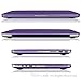 TOP CASE Rubberized Hard Case Compatible with Apple13-Inch MacBook Pro A1425 and A1502 Bundle with Sleeve, Silicone Keyboard Cover, Clear Screen Protector and Mouse Pad - Purple