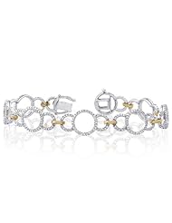 14K Two Tone Gold 1.5ct Diamond Bracelet