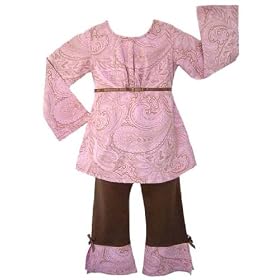 Boutique Girls AnnLoren PINK PAISLEY Outfit