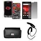 EMPIRE Verizon Motorola DROID Bionic Black Leather Case Pouch with Belt Cli ....
