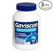 Gaviscon Alumina and Magnesium Trisilicate/Antacid, Original Flavor, Chewable Tablets, 100-Count Bottle (Pack of 3)