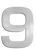 Review SKS Design  / Large house number nine - brushed stainless steel