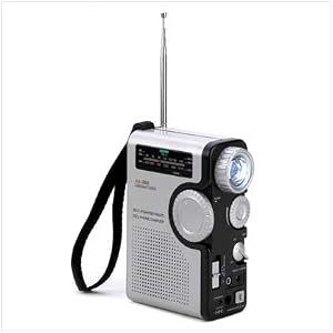 HAND CRANK AM FM BAND RADIO AND SUPER BRIGHT LIGHT GIFT by Furniture Creations