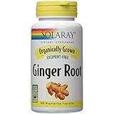Solaray Organic Ginger Root Supplement, 540 mg, 100 Count