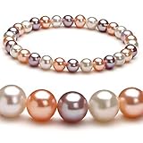 Donna White,Pink and Lavender 6-7mm AA Freshwater Pearl Bracelet