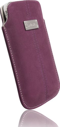 Krusell Luna Nubuck Leder Etui Tasche f&uuml;r Nokia 5230 Navigation Edition plum Preisvergleich
