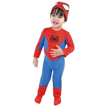 Marvel - C638-001 - Déguisement - Costume - Super Héro Squad - Spiderman Combinaison+Chapeau - Sachet Crochet - 2/3 Ans