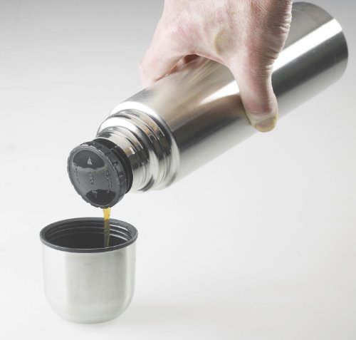 GRÄWE® Isolierflasche 1000 ml, Dichter Drehverschluss mit Ausgießfunktion