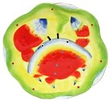 Ceramic Pottery Marine Life Crab Plates 9"D Set / 2