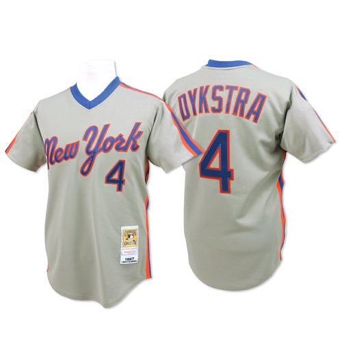 New York Mets Authentic 1987 Lenny Dykstra Road Jersey By Mitchell & Ness Size 52