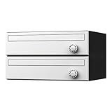 ナスタ:D-ALL　集合郵便受箱（屋内仕様）2戸用　前入前出 KS-MB3001P-2LY-W