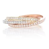 14k Multi-Tone Gold 0.83 Carat Diamond Stackable Ring