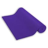 Bean Products Yoga Mat 1/4" Extra Thick High Density 72" Length - Clean PVC (TM) Phthalate Free PER - Purple