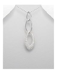 CZ Pendant Necklace In 92.5 Sterling Silver