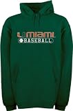 Miami Hurricanes Green Baseball Hooded Sweatshirt