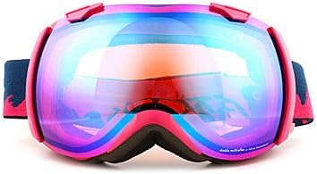 naluo BASTO Red Frame Classic Dustproof Mirror Lens Skiing Snow Goggles