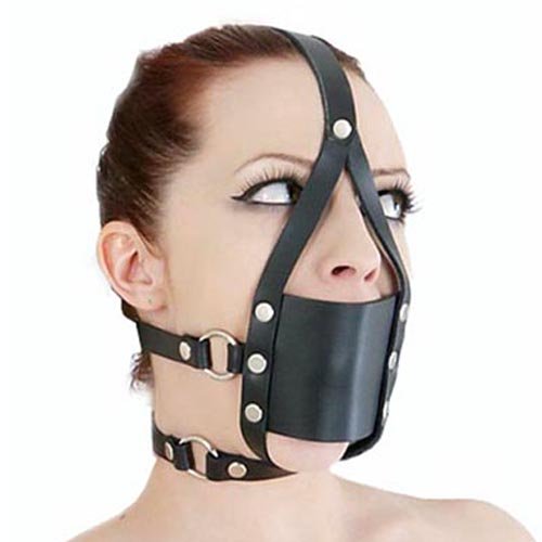 Wandafull Fetish Slave Solid Ball Gag Bondage Sm Bdsm Full Head Harness Slave Mask Gag Muzzle Bondage Unisex