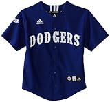 MLB Youth Los Angeles Dodgers Team Color Printed Baseball Jersey (Western Blue, Medium)