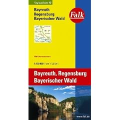 Falk Regionalkarte Bayreuth - Regensburg - Bayerischer Wald 1:150 000