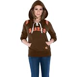 NFL Women's Cleveland Browns Lace Up Hoody (Brown, X-Large)