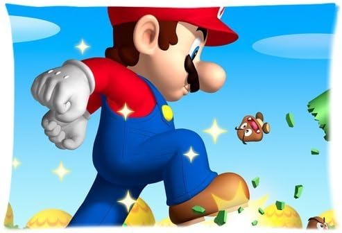 Vancl Custom Movie and TV Pillowcase Covers Pillow Case with Zipper two Sizes 20"x30" Super Mario Brothers Game