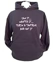 Womens hoodie navy M(12-14) 'Saw it wanted through at tantrum got it'
