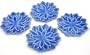 Set of Four Japanese Blue Lotus 4 1/2 Inch Porcelain Plates/ Coasters