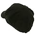 Cotton Elastic Newsboy Cap - Black (4 Sizes: XS/S, M/L, XL/2XL, 2XL/3XL)