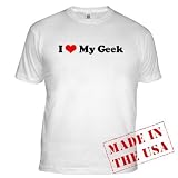 I Love My Geek - Geek Fitted T-Shirt by CafePress