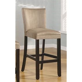 Click here to buy Set of 2 29H Bar Stools Taupe Microfiber by Coaster Home Furnishings.