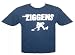 The Ziggens Navy Blue T-Shirt - White Print Janitor Mopping Logo, Size Large