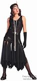 Women's Black 20's Scarf Flapper Dress Costume
