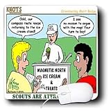 Rich Diesslins Funny KNOTS Scouting Cartoons - Scouts are Attracted to Fun - Orienteering - Mouse Pads
