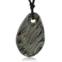 Murano Glass Green Multicolored With Glitter Rose Pendant
